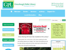 Tablet Screenshot of greenburghlibrary.org